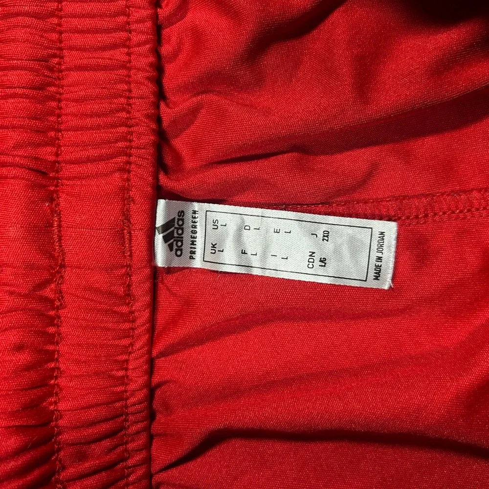 Adidas Basketball Shorts Mens Large Red Black Aeroready FL0928 Excellent Striped